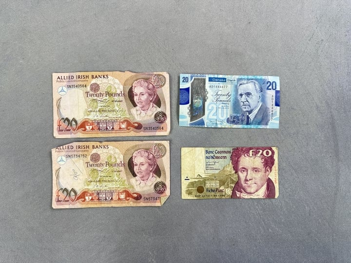 Irish Banknotes £80 (Approx) (VAT ONLY PAYABLE ON BUYERS PREMIUM)