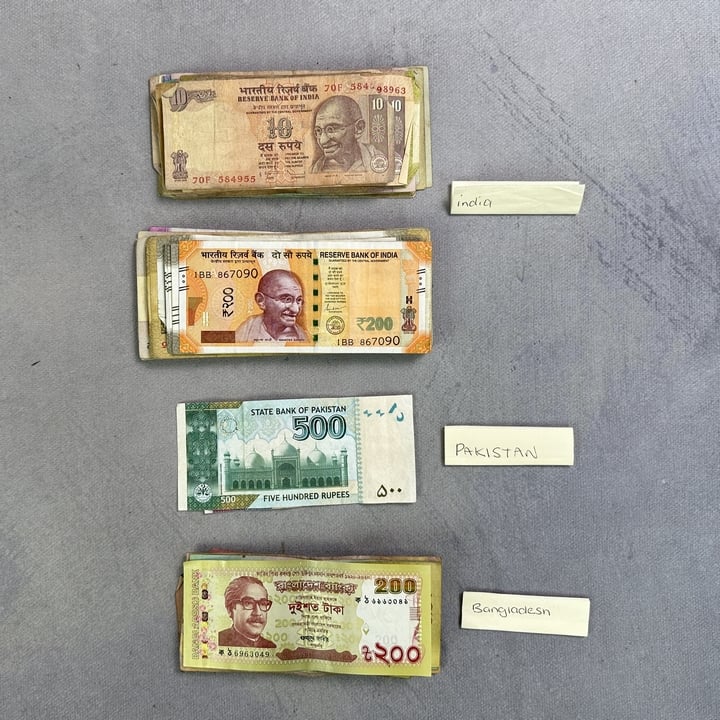 Various Banknotes Including Pakistan, Bangladesh And 51,130 India Rupees (Approx) (VAT ONLY PAYABLE ON BUYERS PREMIUM)