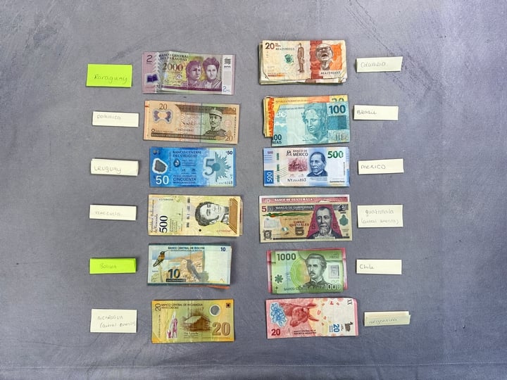 Various Banknotes Including Bolivia, Columbia, Uruguay, Mexico And 300 Brazil (Approx) (VAT ONLY PAYABLE ON BUYERS PREMIUM)