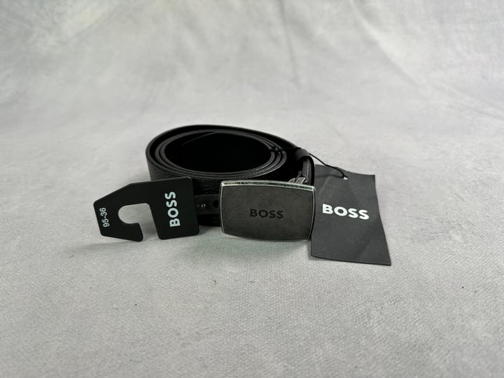 Hugo Boss Black Leather Belt With Tags - 105cm (Approx) (VAT ONLY PAYABLE ON BUYERS PREMIUM)