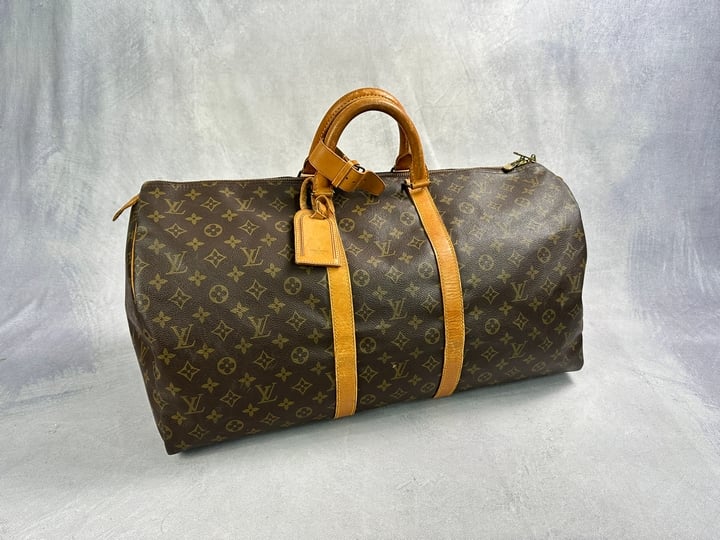 Louis Vuitton Keepall 55 Monogram Bag With Luggage Tag  - 55x30x25cm (Approx)(VAT ONLY PAYABLE ON BUYERS PREMIUM)