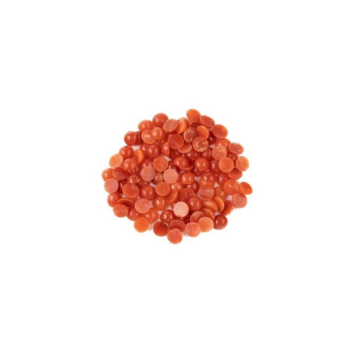 11.17ct Red Coral Cabochon Round-cut Parcel of Gemstones, 3mm