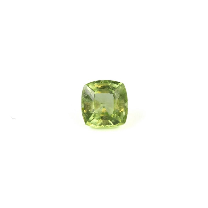 2.00ct Peridot Faceted Cushion-cut Single Gemstone, 7x7mm (VAT Only Payable on Buyers Premium)