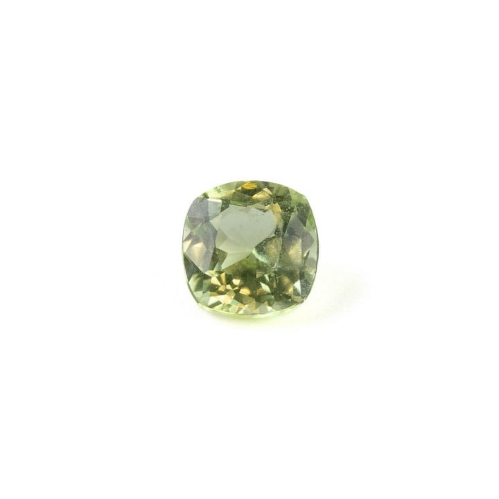 1.58ct Peridot Faceted Cushion-cut Single Gemstone, 7x7mm (VAT Only Payable on Buyers Premium)