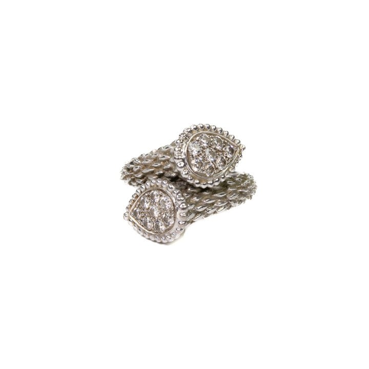 Boucheron 18ct White Gold 0.66ct Diamond Pavé Serpent Bohème Toi et Moi Ring, Size L, 11.5g.  Auction Guide: £6,000-£7,000 (VAT Only Payable on Buyers Premium)