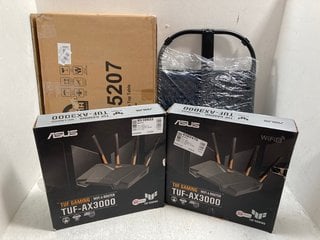 2 X ASUS TUF GAMING TUF-AX3000 WIFI 6 ROUTERS - COMBINED RRP £200 TO INCLUDE ADJUSTABLE LAPTOP TABLE: LOCATION - A2