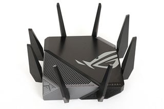 ASUS ROG RAPTURE GT-AXE16000 WIFI 6 QUAD BAND GAMING ROUTER WITH BOX (NO POWER LEAD) - RRP £499: LOCATION - FRONT BOOTH