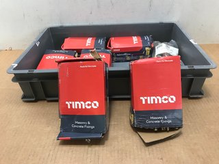 QTY OF HARDWARE ITEMS TO INCLUDE TIMCO MASONRY & CONCRETE FIXINGS: LOCATION - A7