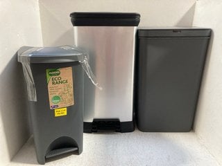 3 X HOUSEHOLD RECYCLING BINS TO INCLUDE TOWER 50L SENSOR BIN: LOCATION - A12