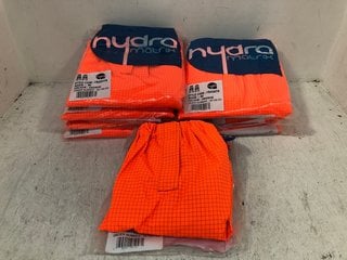 QTY OF HYDRA MATRIX FRASMTR FLUORESCENT WORK TROUSERS IN ORANGE - UK SIZE SMALL: LOCATION - B14