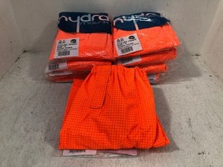 8 X HYDRA MATRIX FRASMTR FLUORESCENT WORK TROUSERS IN ORANGE - UK SIZE MEDIUM: LOCATION - B14