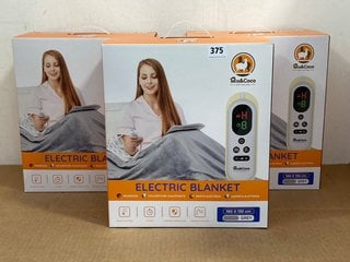 3 X MIA COCO ELECTRIC BLANKETS: LOCATION - B12