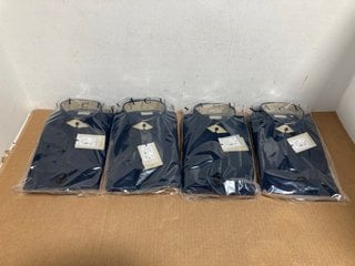 4 X XACUS MENS PLAIN POLO SHIRTS IN NAVY - VARIOUS UK SIZES TO INCLUDE UK SIZE 42" - COMBINED RRP £656: LOCATION - B11