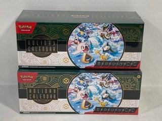 2 X POKEMON HOLIDAY CALENDAR 2024 TRADING CARDS BOXES: LOCATION - FRONT BOOTH