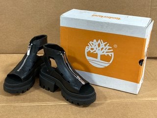 TIMBERLAND WOMENS EVERLEIGH GLADIATOR SANDALS IN BLACK FULL GRAIN - UK SIZE 7 - RRP £112: LOCATION - B6