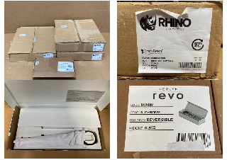 3 X MULTI-PACK BOXES OF CLEAR PLASTIC RECYCLING BAGS TO INCLUDE MERLYN REVO SHOWER HANDLE/RAIL: LOCATION - B4