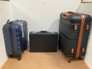 3 X TRAVELING BAGS TO INCLUDE FIRST POINT SMALL HARDSHELL SUITCASE: LOCATION - B1