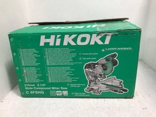 HIKOKI C 8FSHG SLIDING COMPOUND MITER SAW - RRP £200 (SAW INCLUDED), PLEASE NOTE: 18+YEARS ONLY. ID MAY BE REQUIRED): LOCATION - B1