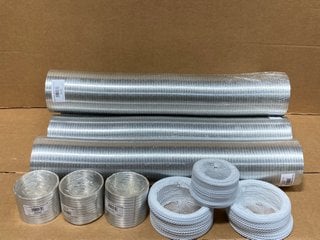 5 X ALUMINIUM ROUND EXTENDABLE DUCTS: LOCATION - B0