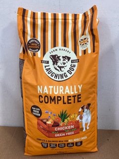 LAUGHING DOG 10KG NATURALLY COMPLETE DRY DOG FOOD - BBE 01/02/2026: LOCATION - C0