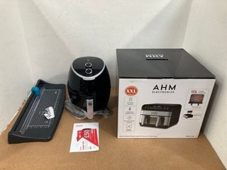 3 X HOUSEHOLD ITEMS TO INCLUDE AHM ELECTRONICS DOUBLE BASKET AIR FRYER WITH VISUAL WINDOW: LOCATION - C0