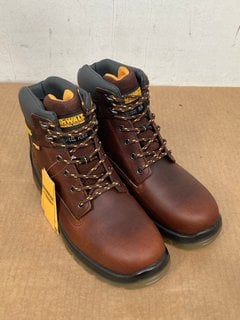 DEWALT WOMENS TITANIUM TAN LEATHER SAFETY BOOTS - UK SIZE 8: LOCATION - C1