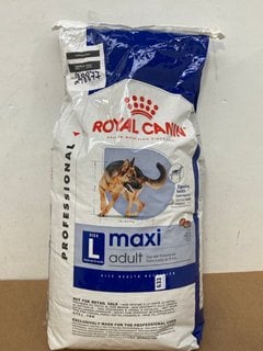 ROYAL CANIN MAXI ADULT 20KG DRY DOG FOOD - BBE 05/08/2025: LOCATION - C2