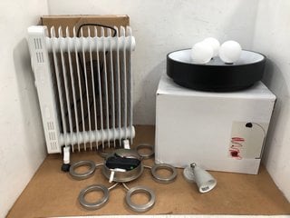 7 X JOHN LEWIS & PARTNERS HOUSEHOLD ITEMS TO INCLUDE PORTABLE OIL FILLED RADIATOR IN WHITE: LOCATION - C5