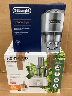 KENWOOD MULTIPRO EXPRESS ALL IN ONE FOOD PROCESSOR TO INCLUDE DELONGHI DEDICA STYLE COFFEE MACHINE: LOCATION - C11