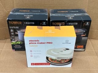 3 X KITCHEN ITEMS TO INCLUDE TOWER CERAMIC SLOW COOKER: LOCATION - C11