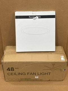 48" CEILING FAN LIGHT TO INCLUDE CEILING MODERN STYLE LIGHT: LOCATION - C12