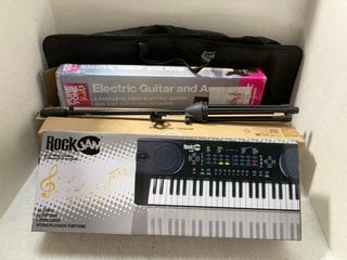 7 X HOBBY ITEMS TO INCLUDE ROCKJAM 49 KEY ELECTRIC KEYBOARD: LOCATION - A-1