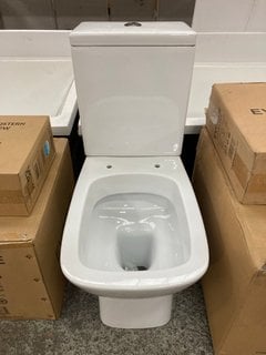 (COLLECTION ONLY) CLOSED COUPLED TOILET WITH CISTERN WITH DUAL FLUSH TOP CHROME BUTTON RRP £289: LOCATION - C7