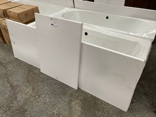 1800 X 800MM NTH DOUBLE ENDED BATH WITH A GLOSS GREY MDF BATH SIDE AND END PANEL RRP £469: LOCATION - C8