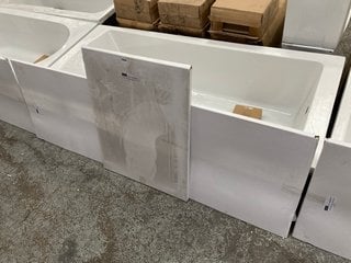 1800 X 800MM NTH SINGLE ENDED BATH WITH A GLOSS GREY BATH MDF BATH END AND SIDE PANEL RRP £469: LOCATION - C7