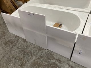 1800 X 800MM NTH DOUBLE ENDED BATH WITH A GLOSS GREY MDF BATH SIDE AND END PANEL RRP £469: LOCATION - C8