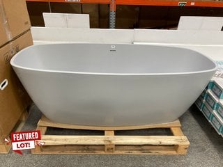 VIVE BD DESIGNS 1610 X 750MM LUXURY FREESTANDING DOUBLE ENDED BATH IN STRUZZO GREY RRP £3040: LOCATION - C3