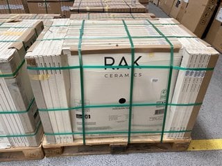 PALLET OF RAK INTERNAL/EXTERNAL GRADE (FREEZE THAW FROST RESISTANT PORCELAIN TILES) 750MM SQ IN DARK CONCRETE MATT APPROX 45M SQ IN TOTAL APPROX 960KG IN WEIGHT RRP £3674 HEAVY ITEM ADEQUATE VEHICLE