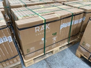 PALLET OF RAK INTERNAL/EXTERNAL GRADE (FREEZE THAW FROST RESISTANT PORCELAIN TILES) 600MM SQ IN ICE WHITE SMOOTH APPROX 43M SQ IN TOTAL APPROX 720KG IN WEIGHT RRP £3542 HEAVY ITEM ADEQUATE VEHICLE AN