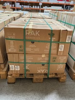 PALLET OF RAK INTERNAL/EXTERNAL GRADE (FREEZE THAW FROST RESISTANT PORCELAIN TILES) 600 X 300MM IN CHARCOAL FINE SURFACE APPROX 43M SQ IN TOTAL APPROX 960KG IN WEIGHT RRP £3542 HEAVY ITEM ADEQUATE VE