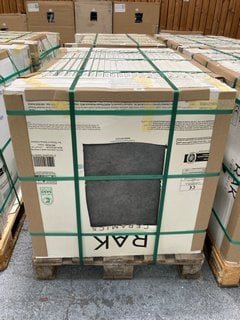 PALLET OF RAK INTERNAL/EXTERNAL GRADE (FREEZE THAW FROST RESISTANT PORCELAIN TILES) 750MM SQ IN GREY STONE SURFACE APPROX 45M SQ IN TOTAL APPROX 960KG IN WEIGHT RRP £3674 HEAVY ITEM ADEQUATE VEHICLE