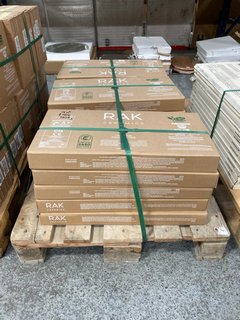 PALLET OF RAK INTERNAL/EXTERNAL GRADE (FREEZE THAW FROST RESISTANT PORCELAIN TILES) 600 X 300MM IN GRAPHITE SMOOTH APPROX 16M SQ IN TOTAL APPROX 360KG IN WEIGHT RRP £1328 HEAVY ITEM ADEQUATE VEHICLE