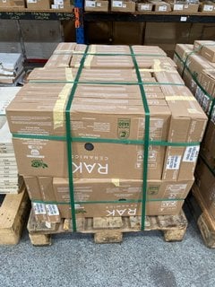 PALLET OF RAK INTERNAL/EXTERNAL GRADE (FREEZE THAW FROST RESISTANT PORCELAIN TILES) 600 X 300MM IN GRAPHITE STONE SMOOTH APPROX 43M SQ IN TOTAL APPROX 960KG IN WEIGHT RRP £3542 HEAVY ITEM ADEQUATE VE