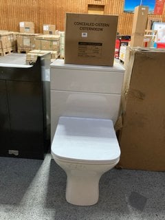 (COLLECTION ONLY) 500 X 300MM TOILET UNIT IN WHITE WITH BTW PAN & SEAT WITH CONCEALED CISTERN FITTING KIT - RRP £780: LOCATION - C1