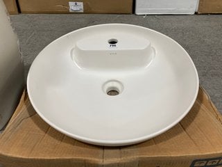 (COLLECTION ONLY) VITRA MEMORIA 500MM DIAMETER 1TH COUNTERTOP BASIN RRP £848: LOCATION - D3