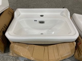 (COLLECTION ONLY) TRADITIONAL 500MM WIDE 1TH CERAMIC BASIN RRP £210: LOCATION - D3