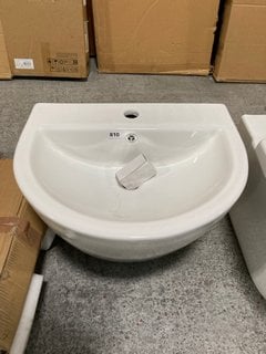 (COLLECTION ONLY) 530MM WIDE BY 400MM HIGH 1TH CERAMIC DESIGNER BASIN RRP £380: LOCATION - D4