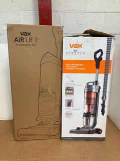 VAX AIR STRETCH VACUUM CLEANER - MODEL: U85-AS-BE TO INCLUDE VAX AIR LIFT STEERABLE PET VACUUM CLEANER - MODEL: UCPESHV1 - COMBINED RRP:£229: LOCATION - WH8