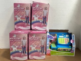 PEPPA PIG TOY CASH REGISTER TO INCLUDE 6 X UNICORN POGO JUMPER: LOCATION - H12