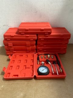 10 X PROFESSIONAL PETROL ENGINE COMPRESSION TESTER KIT SETS: LOCATION - H12